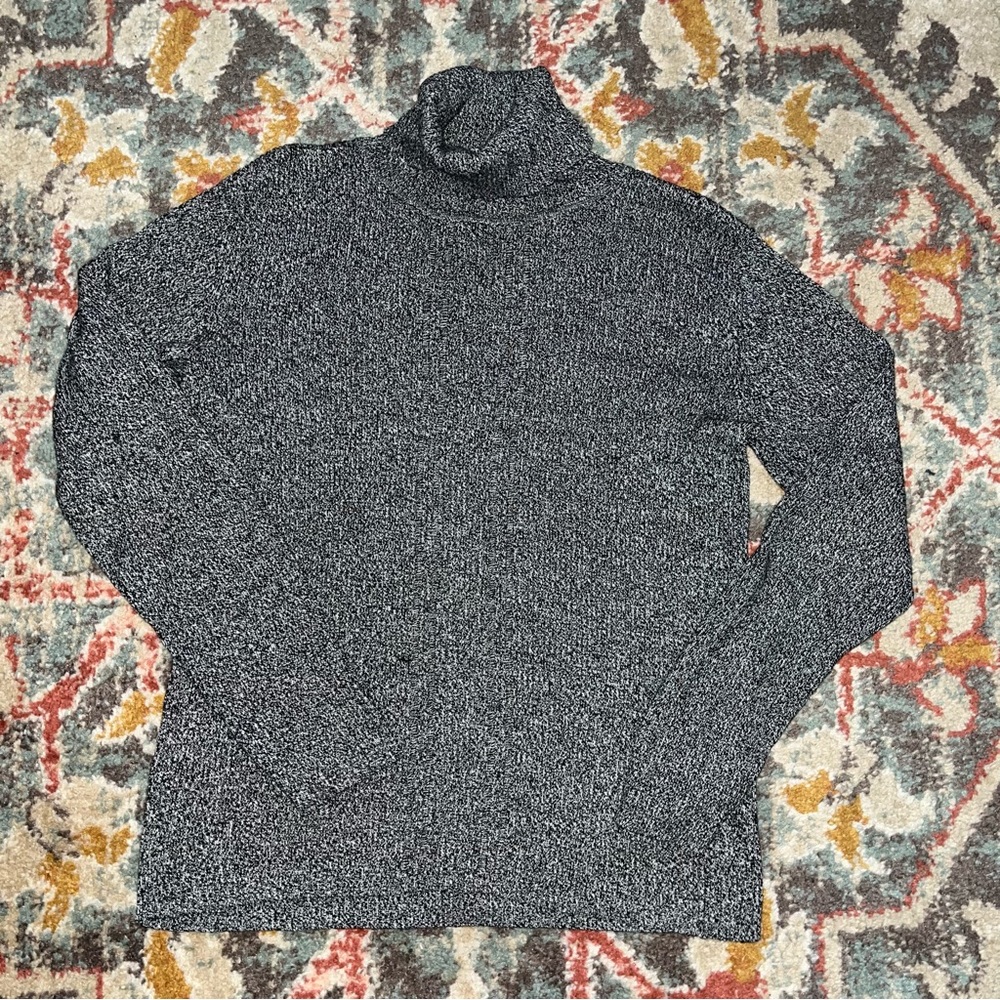 Vintage Liz Claiborne turtleneck sweater in heathered gray, womens size S
